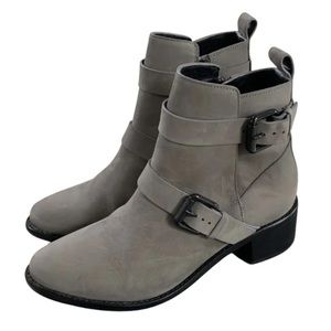 All Saints Flynn Boot Grey Leather Size 38.5